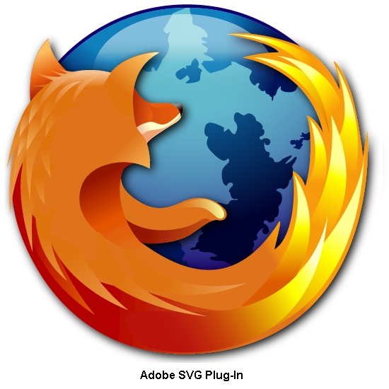 Firefox Logo in SVG as rendered by Adobe