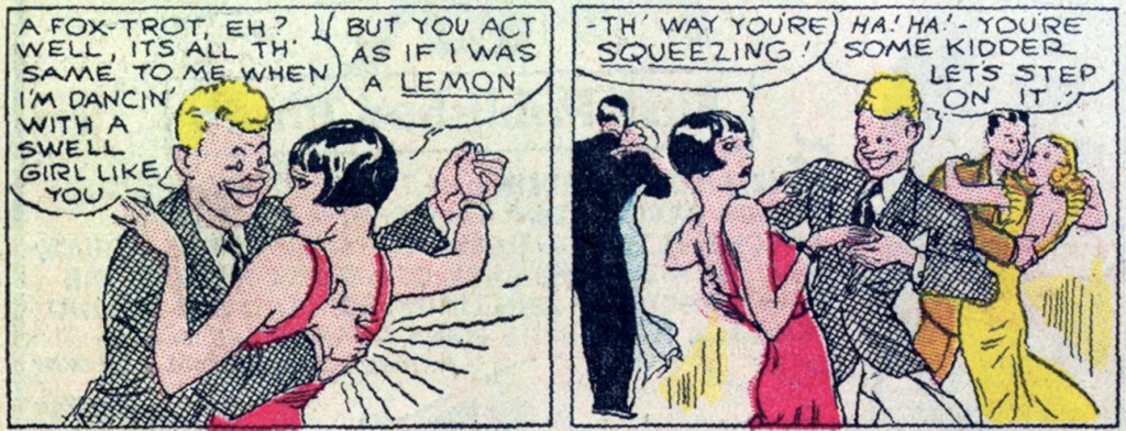 A panel from "Dixie Dugan" in Famous Funnies #9, March 1935.