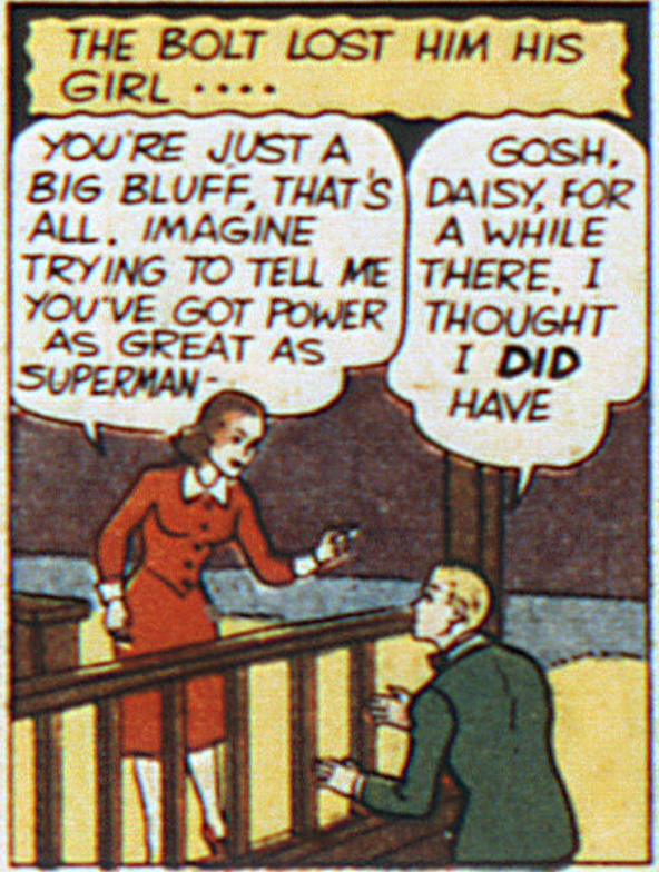 A panel from Johnny Thunderbolt, Flash #8, June 1940