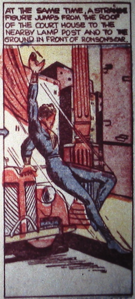 A panel from the Angel story in Marvel Comics #1, August 1939