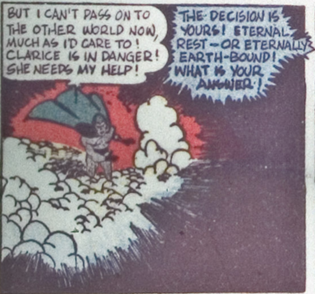 A panel from the Spectre story from More Fun Comics #54, March 1940