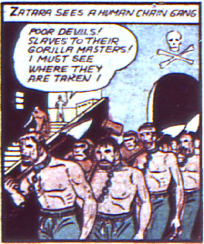 A panel from the Zatara story in Action Comics #19, October 1939