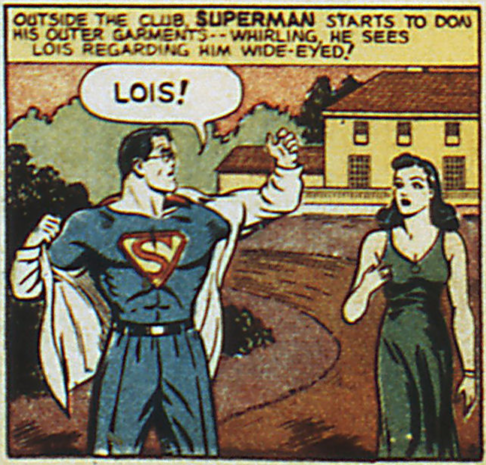 A panel from Action Comics #32, November 1940