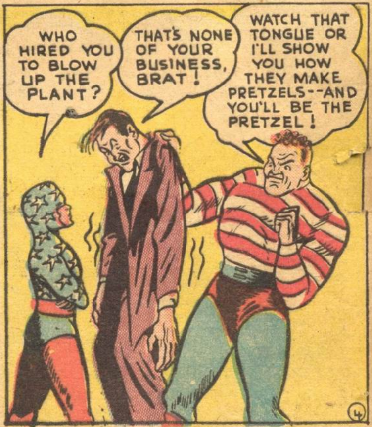 A panel from Star Spangled Comics #1, August 1941
