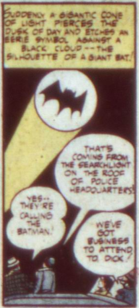 A panel from Detective Comics #60, December 1941