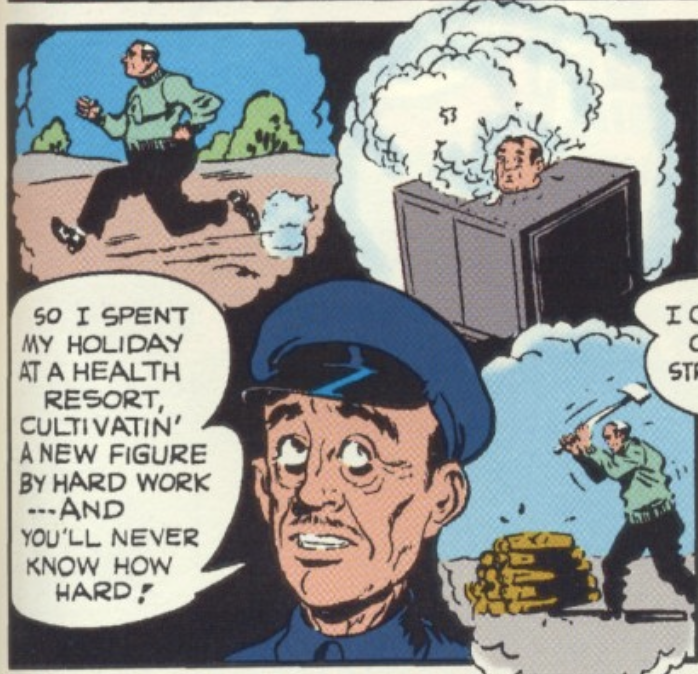 A panel of skinny Alfred the Butler from Detective Comics #83, November 1943