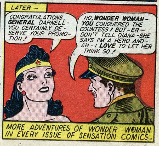 A panel from Sensation Comics #40, February 1945