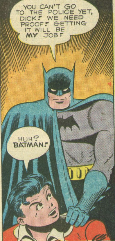 A panel from Batman #32, October 1945