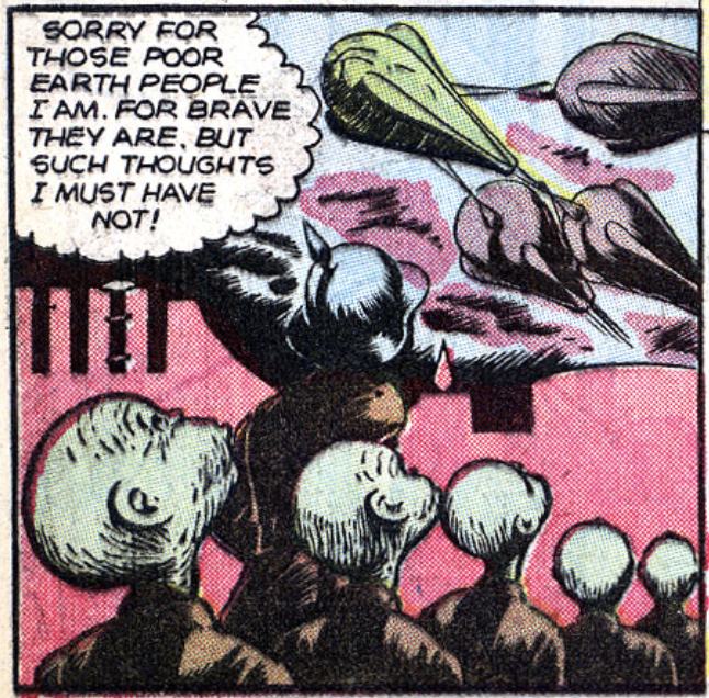 A panel from Planet Comics #47, December 1946