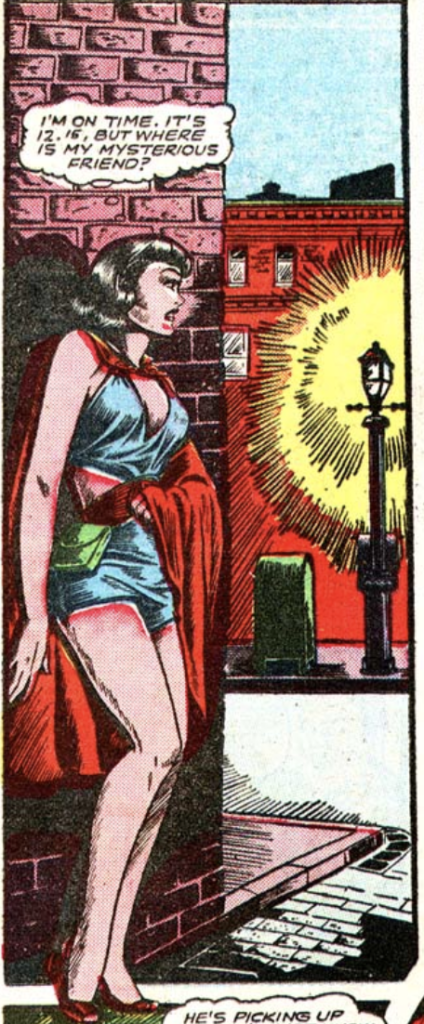 A panel from Phantom Lady #13, June 1947