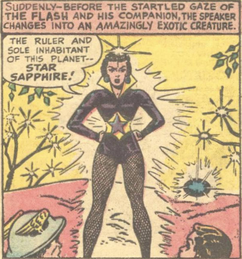 The Flash meets Star Sapphire in All-Flash #32, October 1947