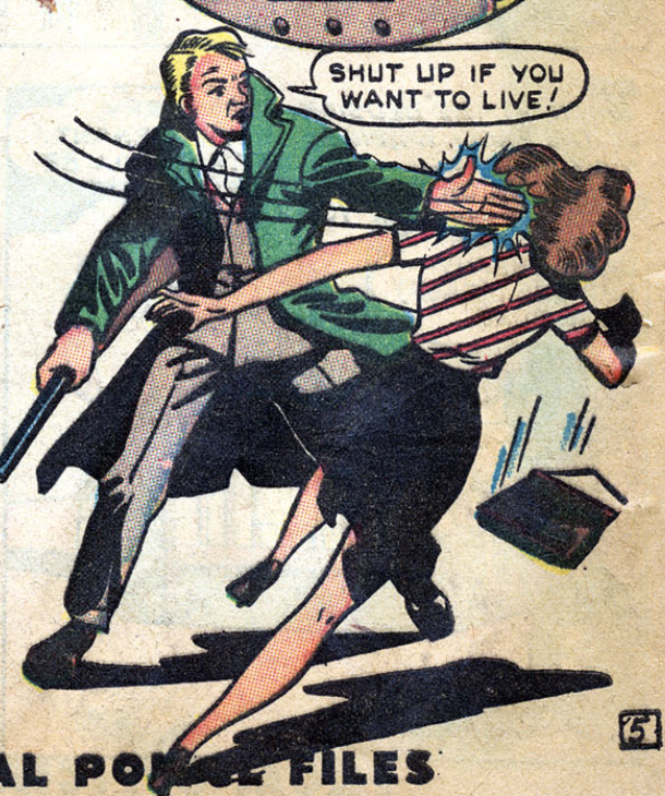 A panel from Official True Crime Cases #24, June 1947