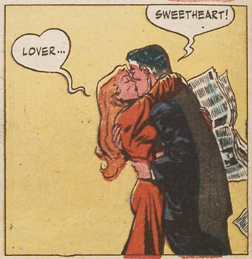 A panel from Young Romance #1, July 1947