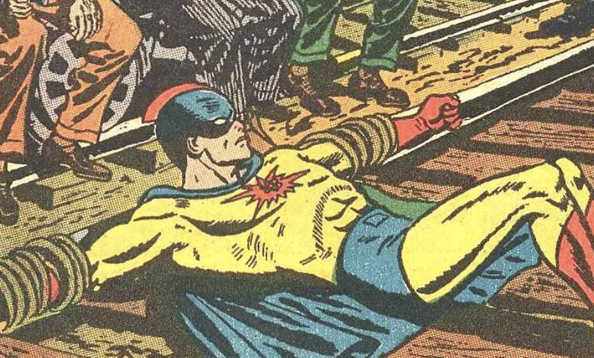 A panel from Flash Comics #98, June 1948