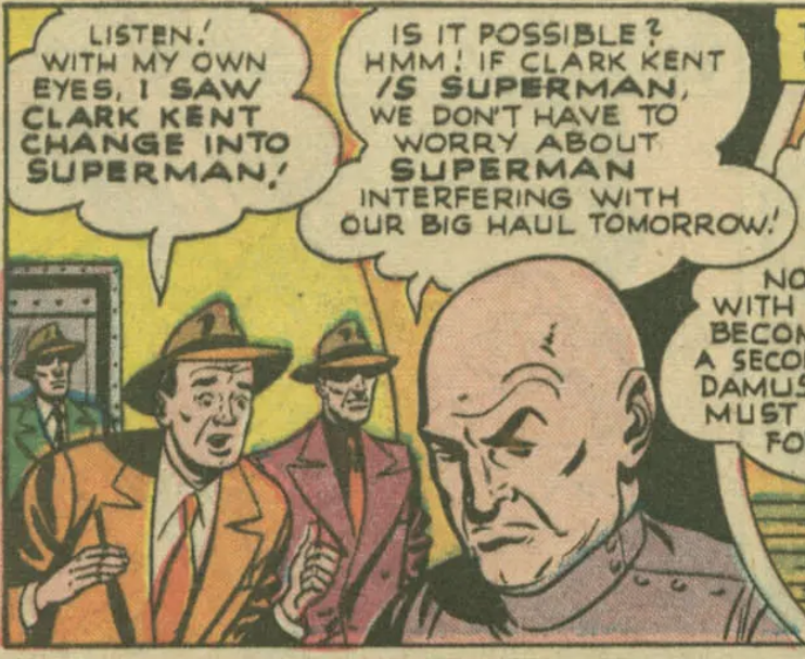A panel from Action Comics #125, August 1948