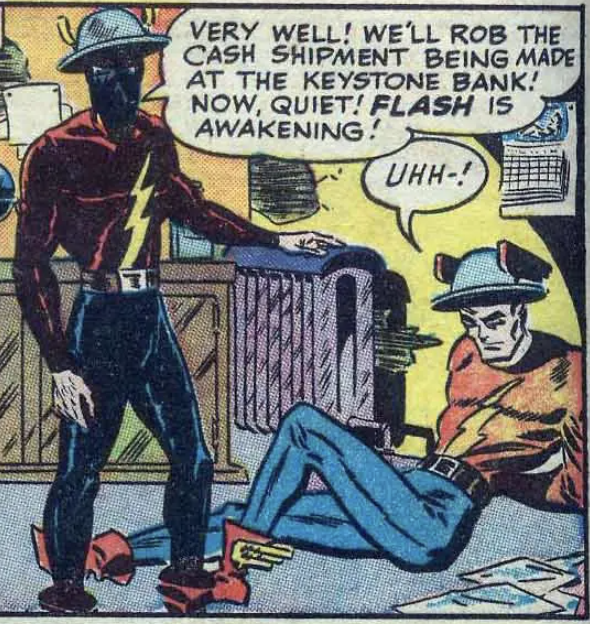 The first appearance of The Rival in Flash Comics #104, December 1948