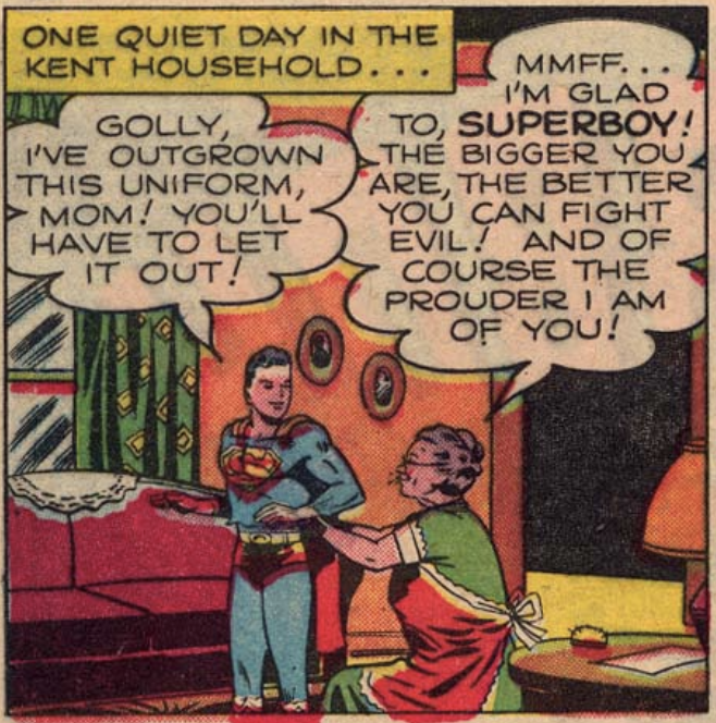 A panel from Superboy #3, May 1949