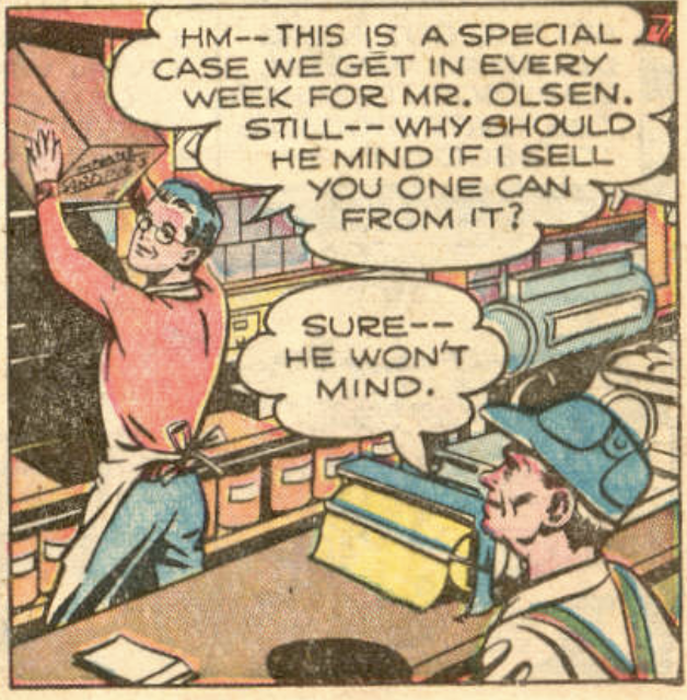A panel from Superboy #6, November 1949