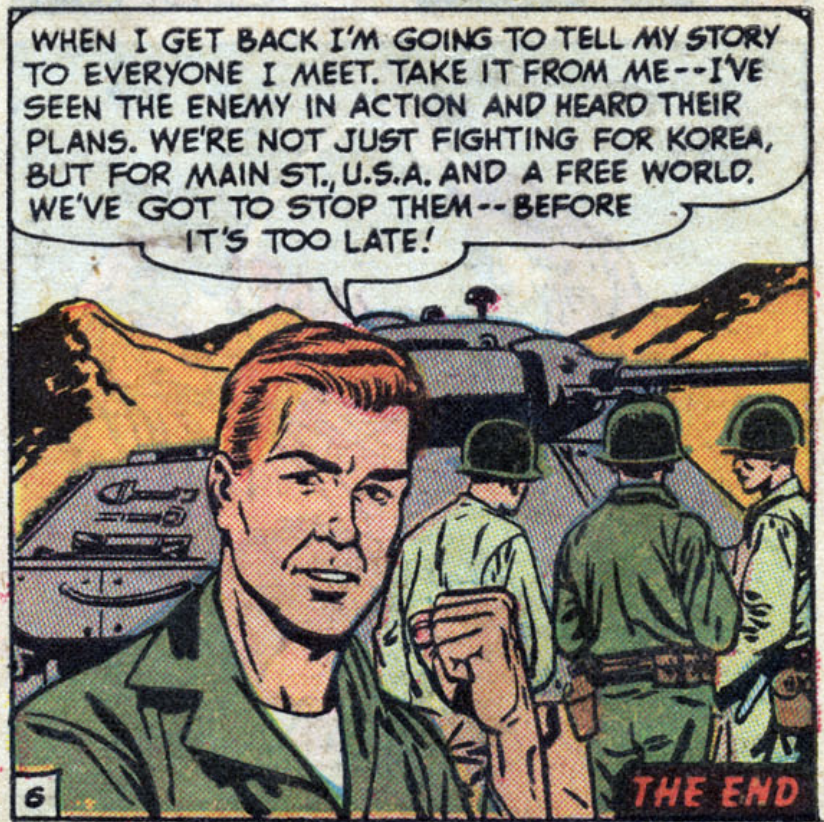 A panel from War Comics #1, September 1950