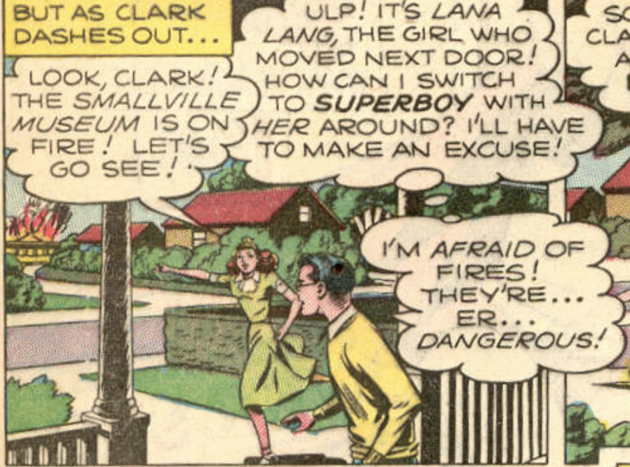 The introduction of Lana Lang to the Superboy mythos in Superboy #10, July 1950