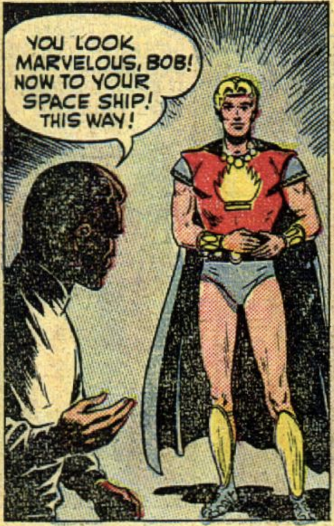 A panel from Marvel Boy #1, August 1950