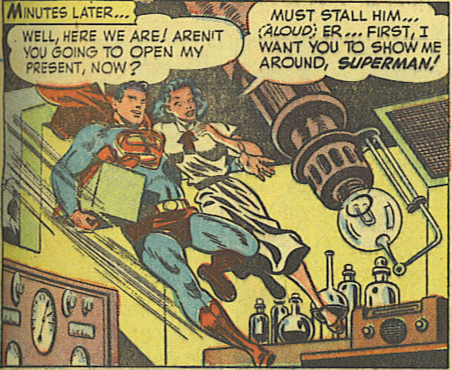 The first time Lois visits Superman's "fortress" in Action Comics #149, August 1950