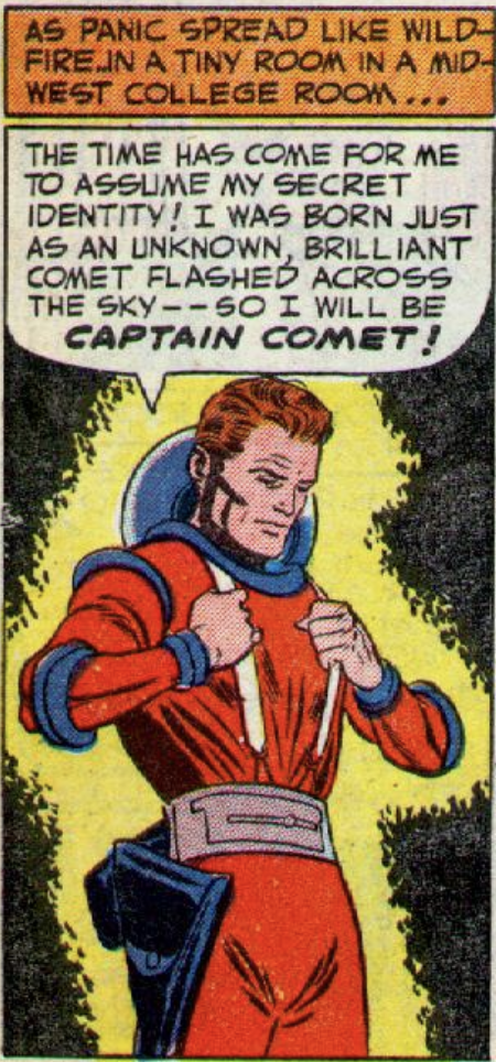 Captain Comet's first appearance in Strange Adventures #9 (April 1950)