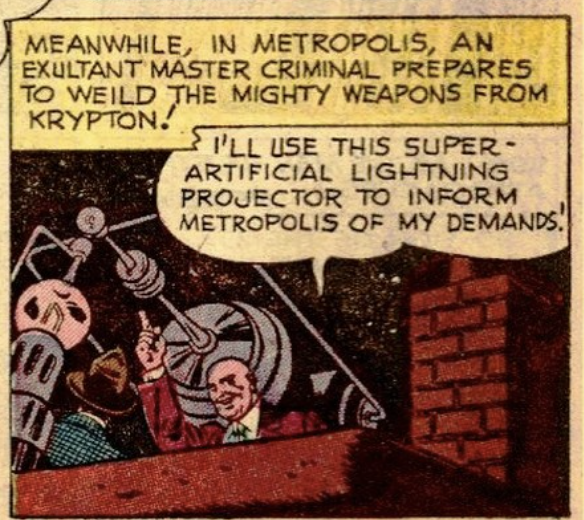 A panel from "The Lost Secrets of Krypton!" in Superman #74, November 1951