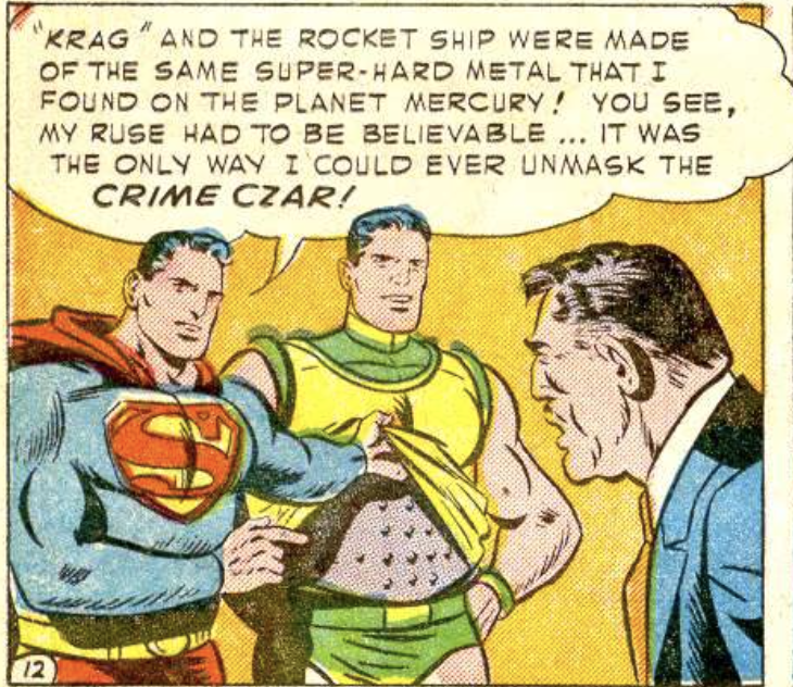 A panel from Action Comics #165, December 1951