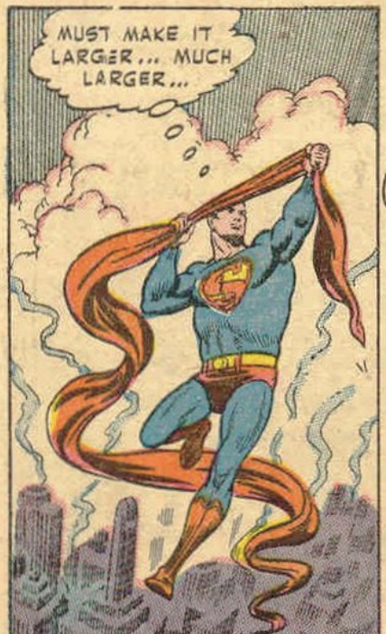 Superman making his own reality in Superman #78, July 1952