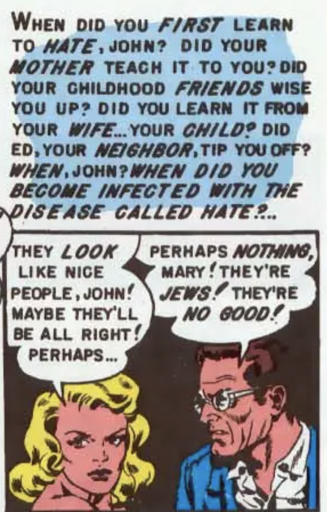 Hate begins in Shock SuspenStories #5, July 1952