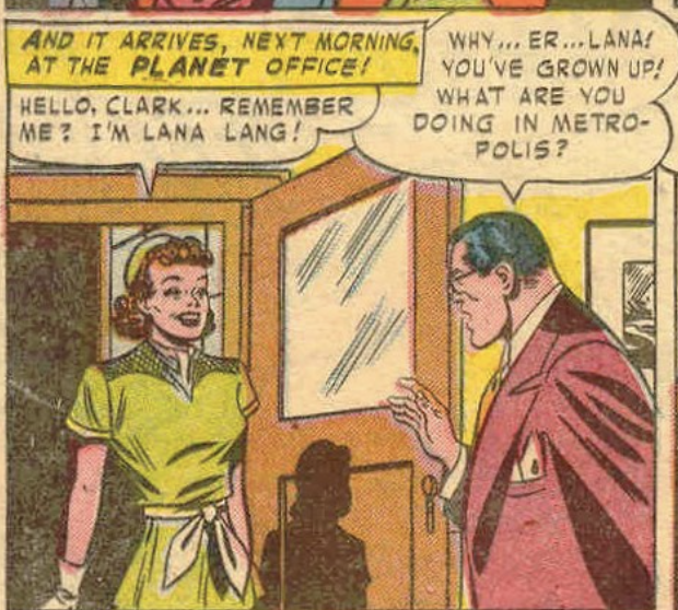 A panel from "The Girls in Superman's Life!" from Superman #78 (July 1952)