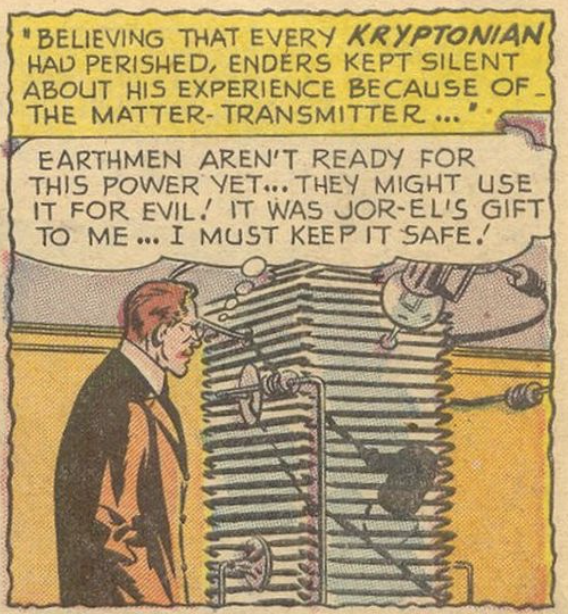 Another brilliant moment in science from Superman #77, May 1952