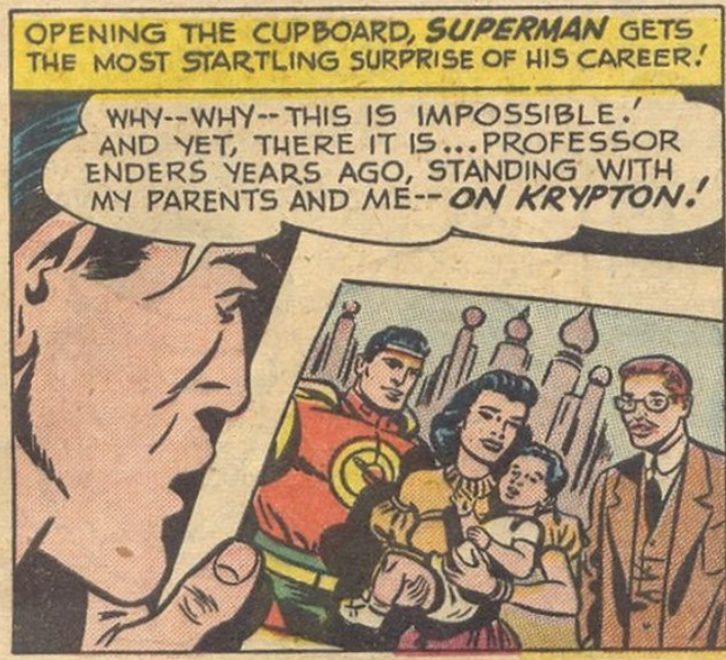 A panel from Superman #77 (May 1952)