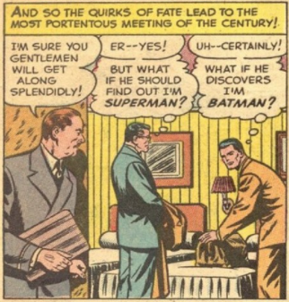 A panel from "The Mightiest Team in the World!" in Superman #76, March 1952