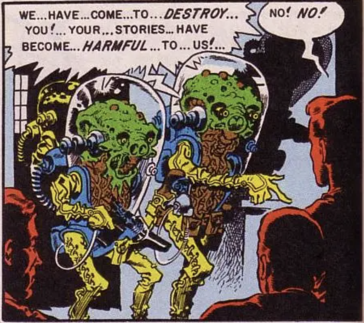 A panel from Weird Science #21, June 1953