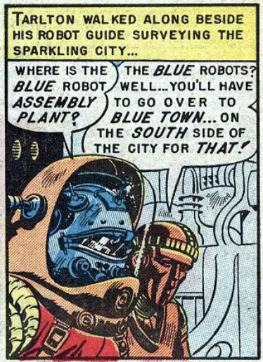 A panel from Judgment Day!" in Weird Fantasy #18, January 1953