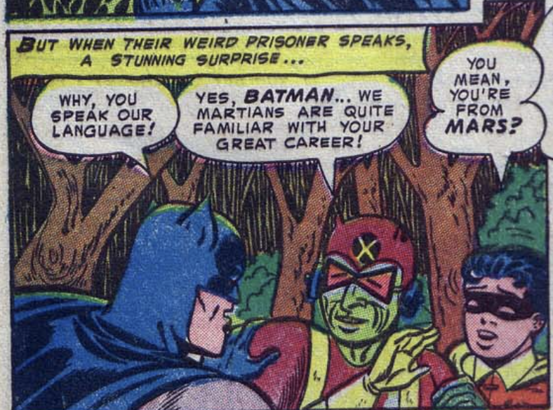 A panel from Batman #78, June 1953