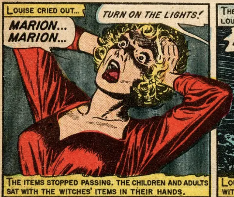 A panel from "October Game" in Shock SuspenStories #9, March 1953
