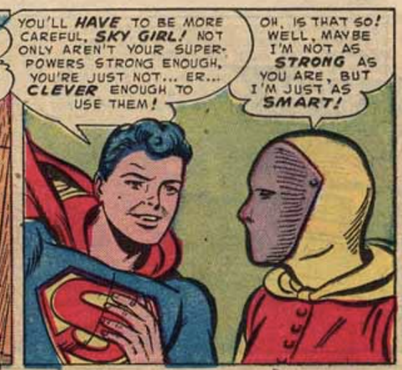 Superboy showing off his power of super-douchery from Adventure #189, April 1953