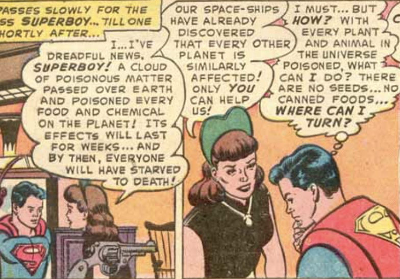 The crisis presents itself in Adventure Comics #187, February 1953