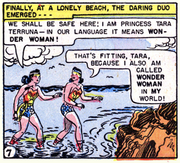 A panel from Wonder Woman #59, March 1953