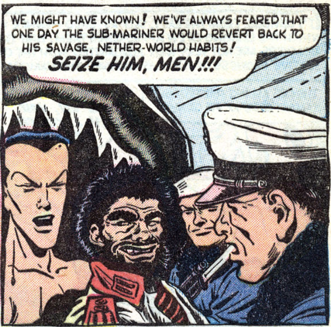 A panel from Men's Adventures #28, March 1954