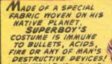 Superboy's costume's powers from Adventure #193, August 1953
