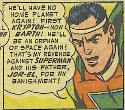 The villain explains his motivation in Action Comics #194, May 1954