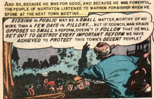 The tyrant incites the public from The Haunt of Fear #28, Sept 1954