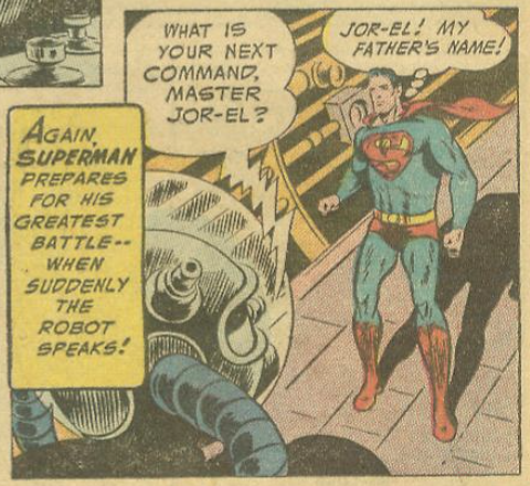 A panel from Action Comics #216, March 1956