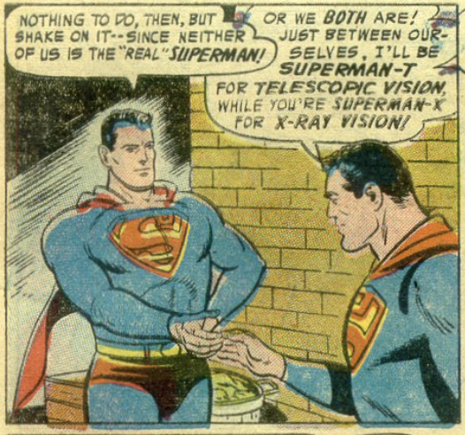 A panel from Action Comics #222, Sept 1956