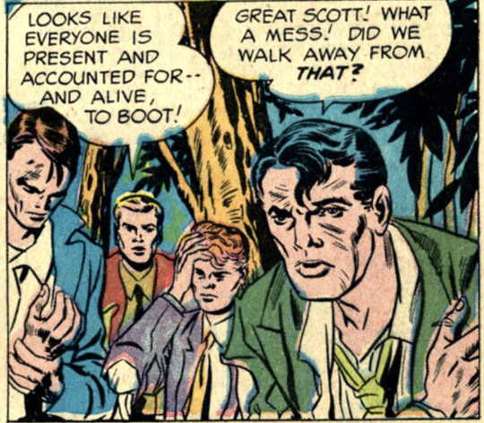 Another panel featuring the Challengers from Showcase #6, November 1956