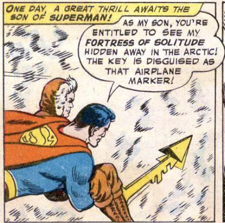 Jimmy visits the Fortress of Solitude in Jimmy Olsen #30, June 1958